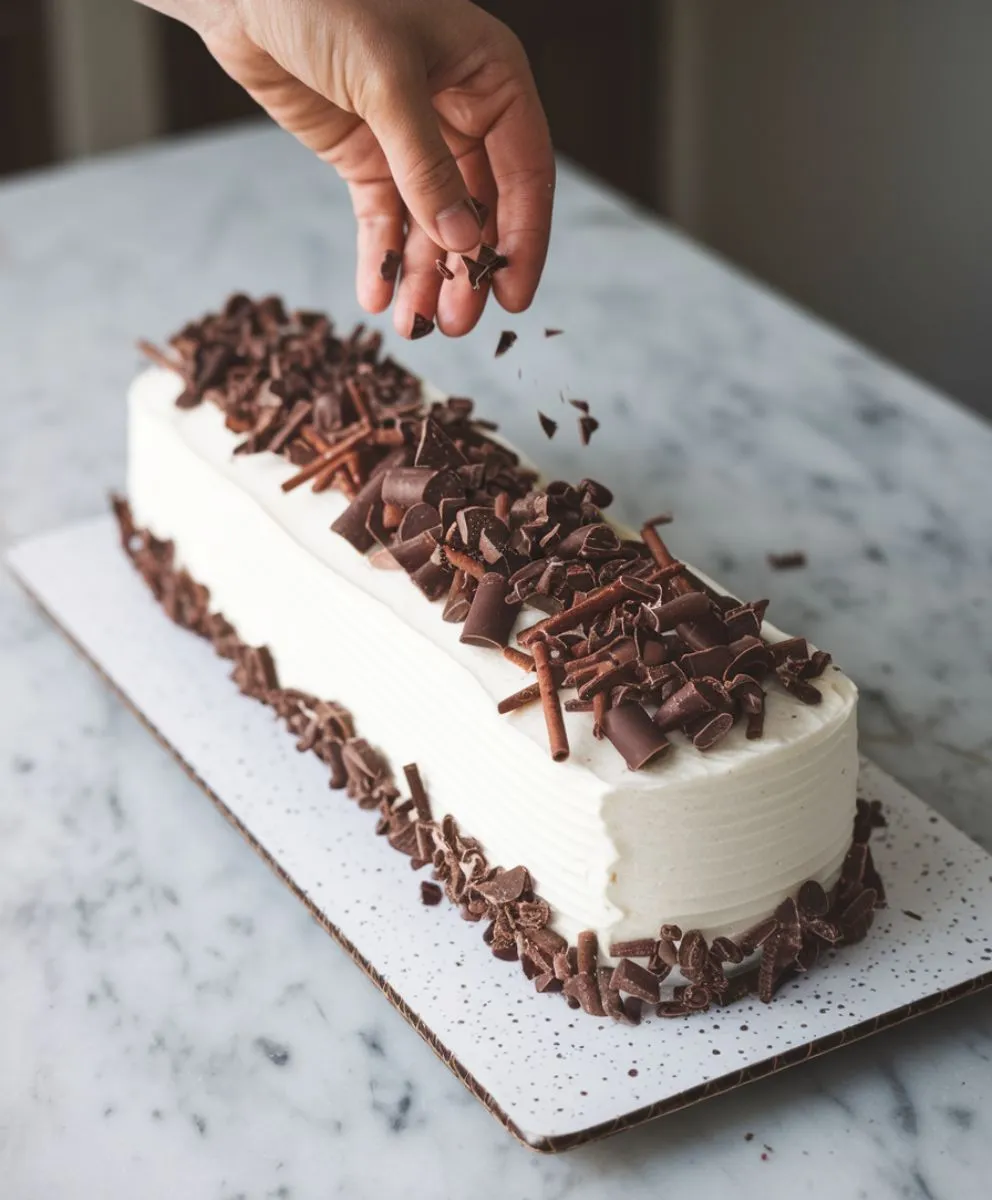 A close-up image of zebra cakes showcasing their soft layers, creamy filling, and signature chocolate-striped design on a white icing background.