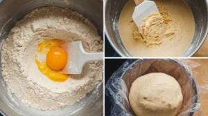 Step-by-step process of making tequenos dough